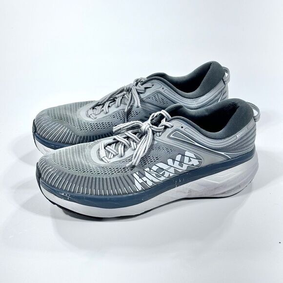 Hoka one one grey sneaker running shoe 12.5